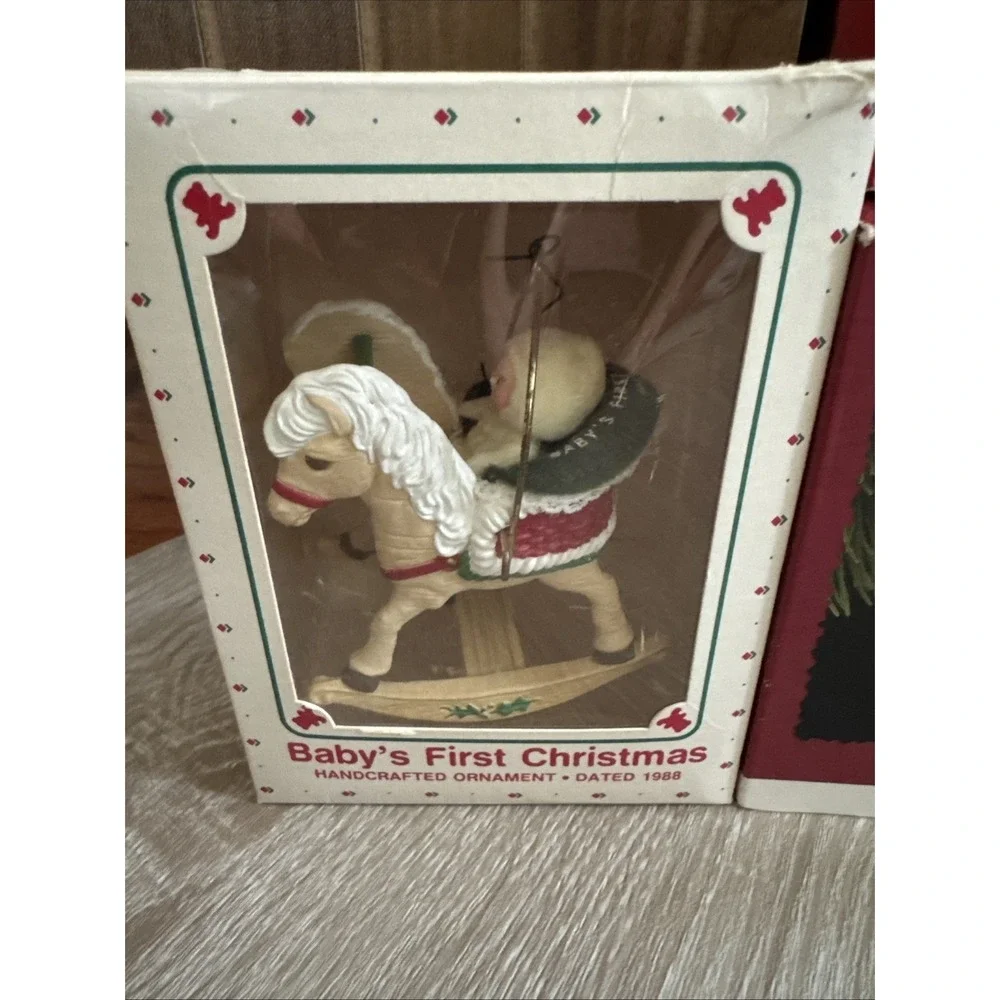 Set Of 4 Vintage Hallmark Keepsake Ornaments Mouse, Thimble, Polar Bear